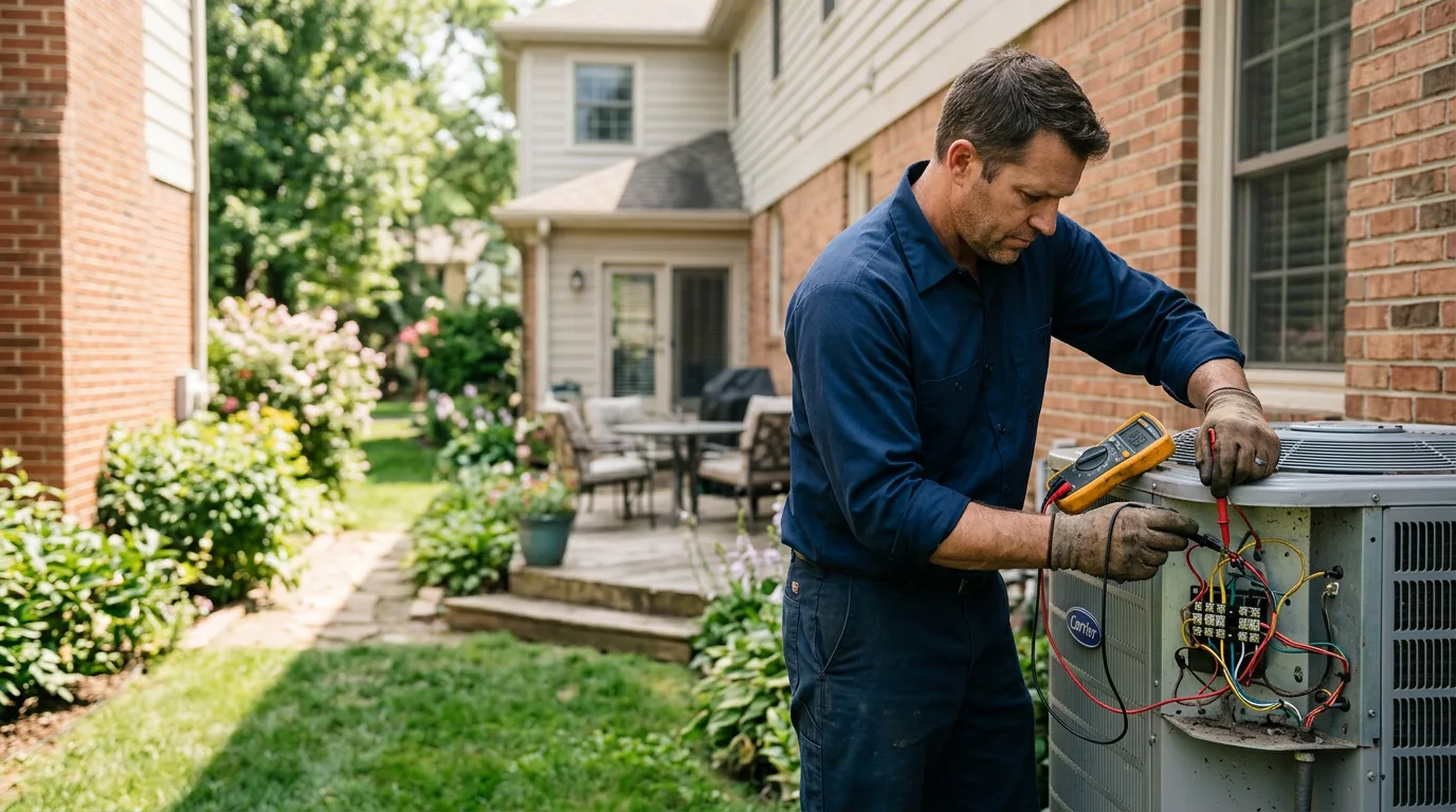 HVAC technician working near Sardinia, NY